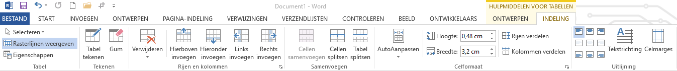 Tabel (hulpmiddelen voor tabellen)