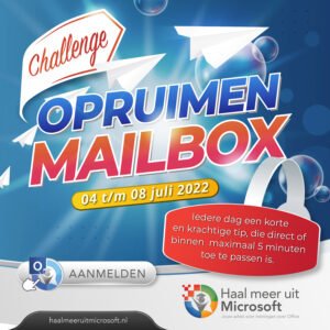 Outlook challenge Opruimen mailbox juli 2022
