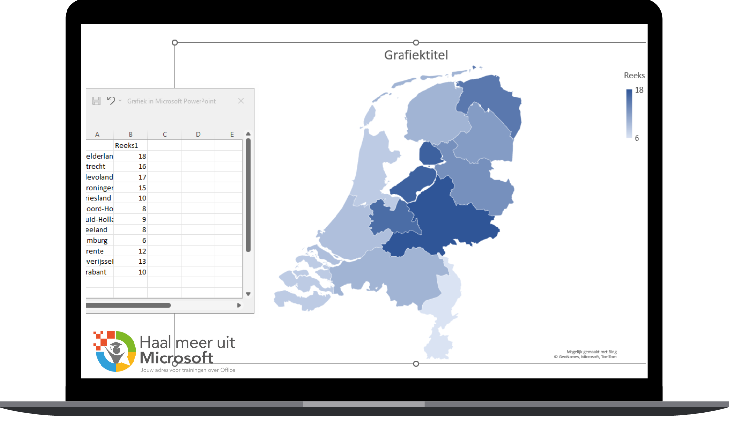 Ik geloof scheuren Instrument Aantallen weergeven op kaart van Nederland - Haal meer uit Microsoft Office